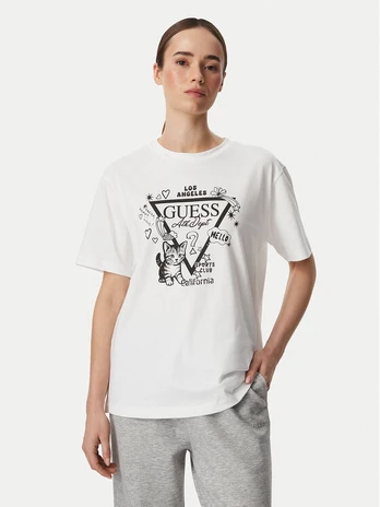 Guess Marškinėliai 182753 Balta Classic Fit