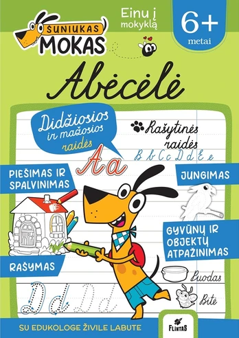Šuniukas Mokas. Abėcėlė nuo 6 m.