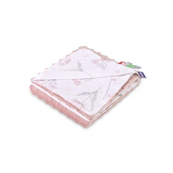 Antklodė MINKY 75×100 cm FLORI DUSTY PINK