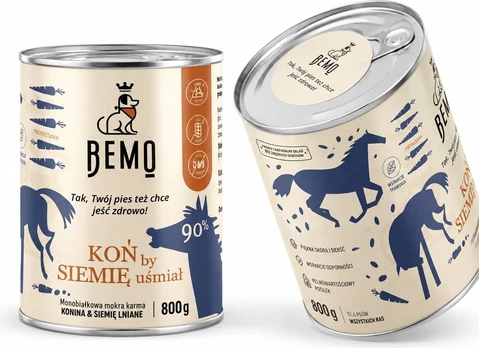 Bemo KOŃ by SIEMIĘ usmiał mokra karma šuniui 800g