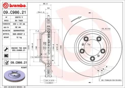 BREMBO 09.C986.21 Brake Disc kaina