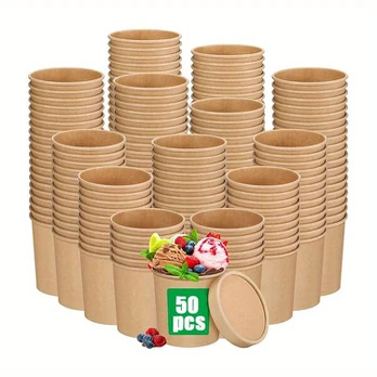 Vienkartiniai puodeliai, 50 vnt