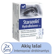 STARAZOLIN akių lašai HYDROBALANCE, 5 ml, 2 vnt. kaina