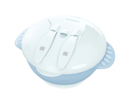 Kūdikių maitinimo rinkinys KikkaBoo Blue, 6+ mėn., 4 dalių