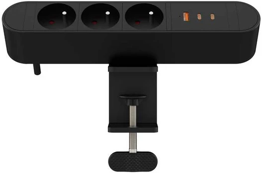 MicroConnect Multi Desktop Power Socket 3 Ways French, 1 x USB-A, 2 x
