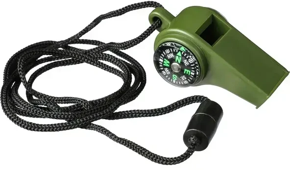 Setty Outdoor Series 3-in-1 Emergency Whistle with Compass and Thermometer Žalias