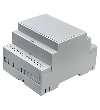 ABS plastiko modulinė dėžutė DIN bėgeliui D4MG (71x90.2x57.5)mm