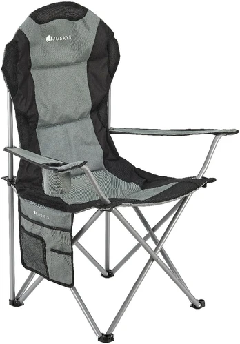 Juskys Stovyklavimo kėdė Lido 62x62x102 cm Pilka