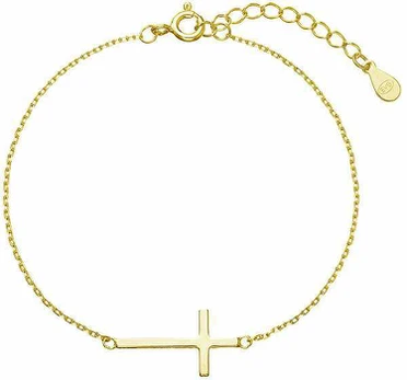 Evolution Group Gold-plated bracelet with a cross 63008