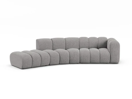 Right Modular Sofa, "Lupine", 5 Seats, 335x166x70, Light Grey