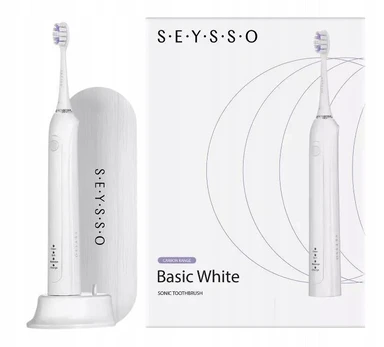 SEYSSO Carbon Basic balta ultragarsinė dantų šepetėlis su 3 režimais
