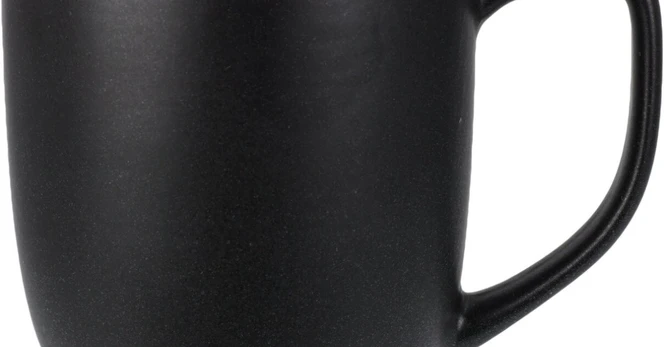 Puodelis, keraminis, 390 ml, juodos sp.