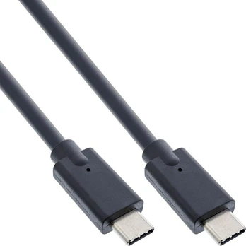 Kabelis USB InLine USB-C - USB-C 0,3 m Juodas (35707A)
