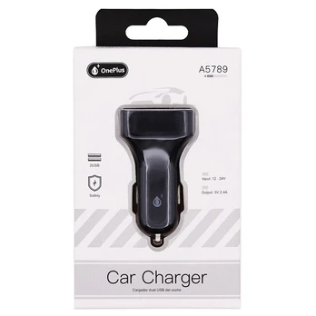 Automobilinis įkroviklis 2xUSB-A, 2.4A OnePlus juodas