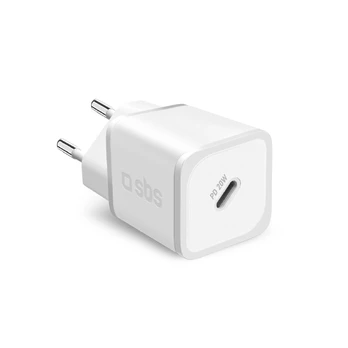 SBS GaN tinklo įkroviklis 1x Type-C PD 20W, baltas