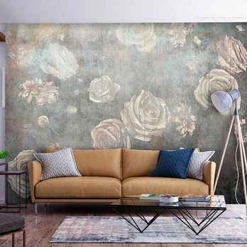 Artgeist Fototapetas - Misty Flowers - First Variant