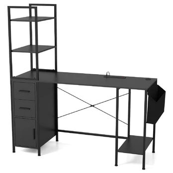 Bonideco Select Rašomasis stalas 145x50x147,5cm., juodos spalvos