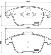 Stabdžių trinkelių rinkinys, diskinis stabdys BREMBO P 61 117 kaina