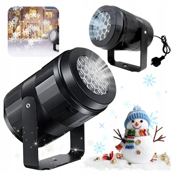 Kalėdinis LED lazerinis snaigių projektorius ADE, 3 W, 10 m