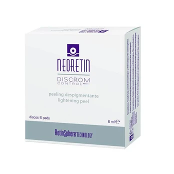„Neoretin Discrom Control“ šveitimas „lightening Peel“ 6 įklotai