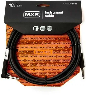 MXR Standard -instrumenttikaapeli kulmaliittimellä 3m, musta