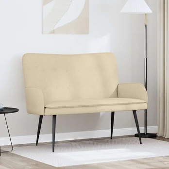 Dvitaškė sofa Kreminė 115 x 61 x 87 cm audinys