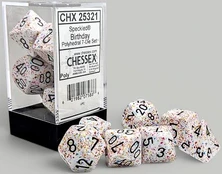 Chessex Polyhedral Speckled Birthday/juodas 7-Die Set