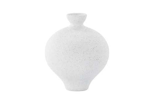 Rellis Vaza, balta/juoda Taškai - D6*H24*B20cm