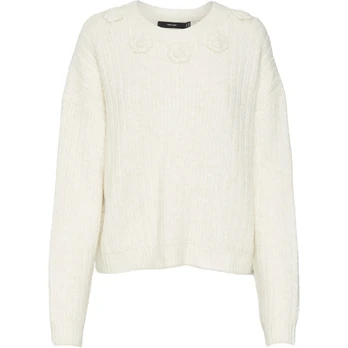 Megztinis moterims, Balta, Aletta o-neck pullover