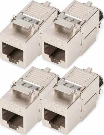 Digitus DIGITUS CAT 8.1 Keystone Modul, geschirmt, werkzeugfrei 4 Stk.