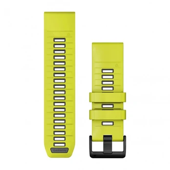 Apyrankė Garmin QuickFit 26 Watch Bands, Amp Yellow/Graphite Silicone