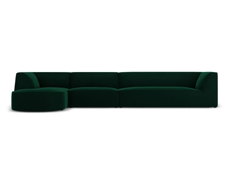 Velvet Modular Left Corner Sofa, "Siena", 5 Seats, 366x180x69 Made in Europe
