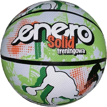 PIŁKA krepšiniui ENERO SOLID R.7 ZIELONO-BALTA