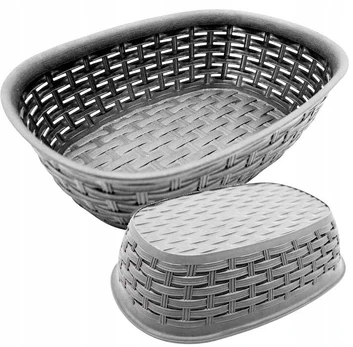 Krepšelis 2 lt RATTAN - pilkas 255x170x73 mm