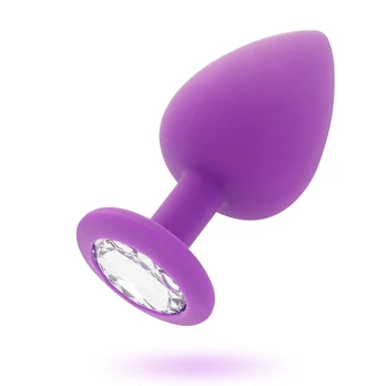 INTENSE Shelki S Lilac - Silicone Plug with Diamond-Style Base, Small
