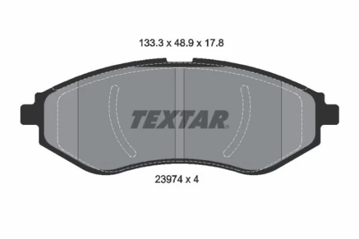 Stabdžių trinkelių rinkinys, diskinis stabdys TEXTAR 2397401