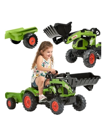 FALK Pedal Tractor with Loader and Claas Trailer 2-5 metai