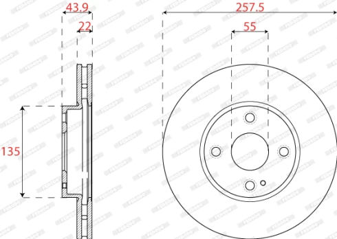 FERODO DDF2861C Brake Disc
