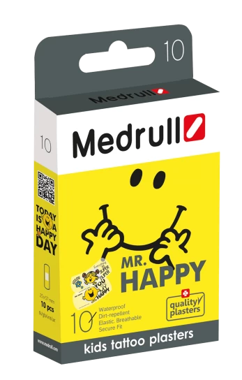 MEDRULL vaikiški pleistrai, "Mr.Happy" 10 vnt., 150075