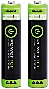 Įkraunamas elementas Powerton, AAA, 900 mAh, 2 vnt.