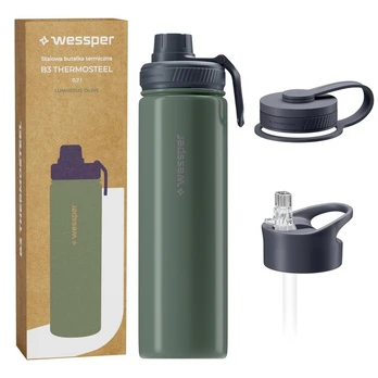 Wessper B3 THERMOSTEEL Luminous Olive terminis buteliukas 700ml