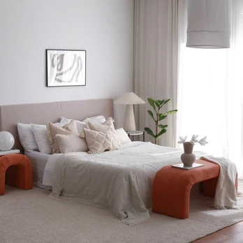Pouffe Nu Bench - Coral