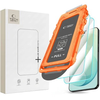 Apsauginis grūdintas stiklas Samsung Galaxy S26 FE telefonui "Tech-Protect Quick Set+ 2-Pack"