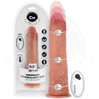 COCK MILLER - HYPER-REALISTIC DILDO WITH SUCTION CUP AND THRUSTING WITH REMOTE CONTROL 21.5 CM