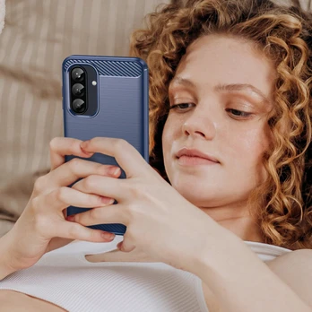 Dėklas Hurtel Carbon Case Samsung Galaxy A26 Mėlyna