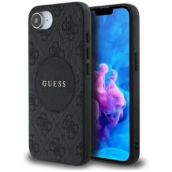 Dėklas Guess 4G Circle Classic Logo MagSafe do iPhone 16e juoda