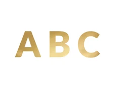 Boland Traciks Banner Alphabet, auksinis, 14cm (1 pkt / 63 pc.) kaina
