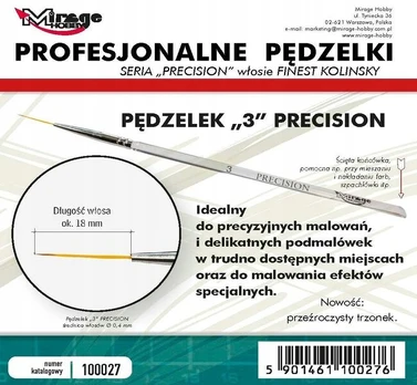 Mirage Hobby 100027 Precision Kolinsky teptukas, dydis 3