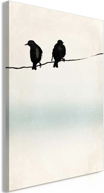Artgeist Paveikslas - Frozen Sparrows (1 Part) Vertical