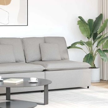 Modulinė sofa su pagalvėlėmis, pilka, 100 cm
